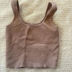 LA hearts ribbed crop top